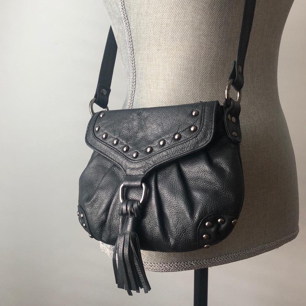 Genuine Leather Crossbody Bag with Stylish Detail